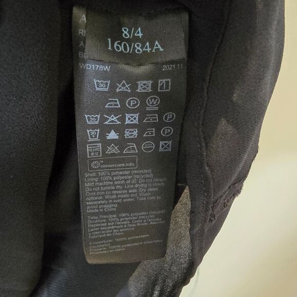 AllSaints Blaze Asymmetric Midi Dress | Black | Size US 4 / UK 8 / EU 36 - Picture 7 of 9